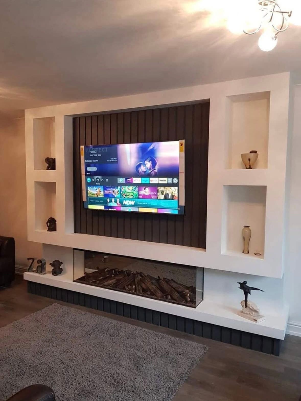 Custom media wall installation