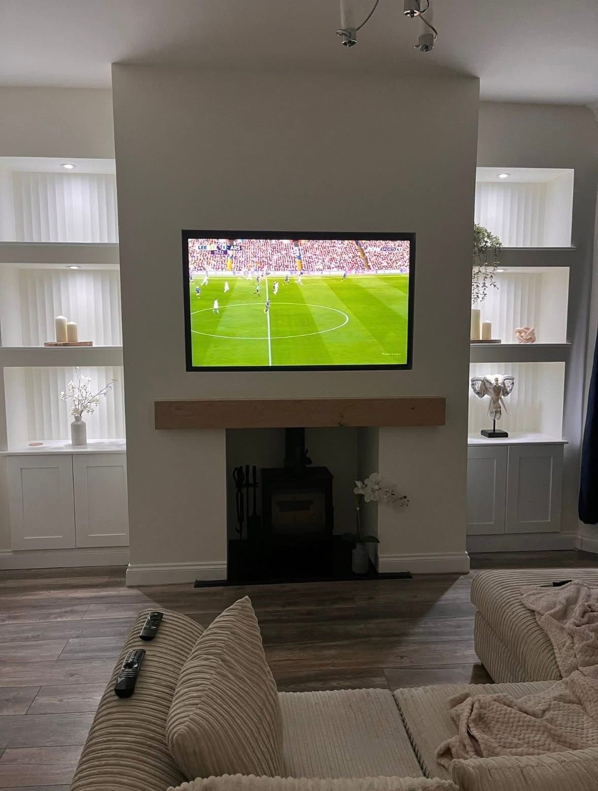 Contemporary media wall feature