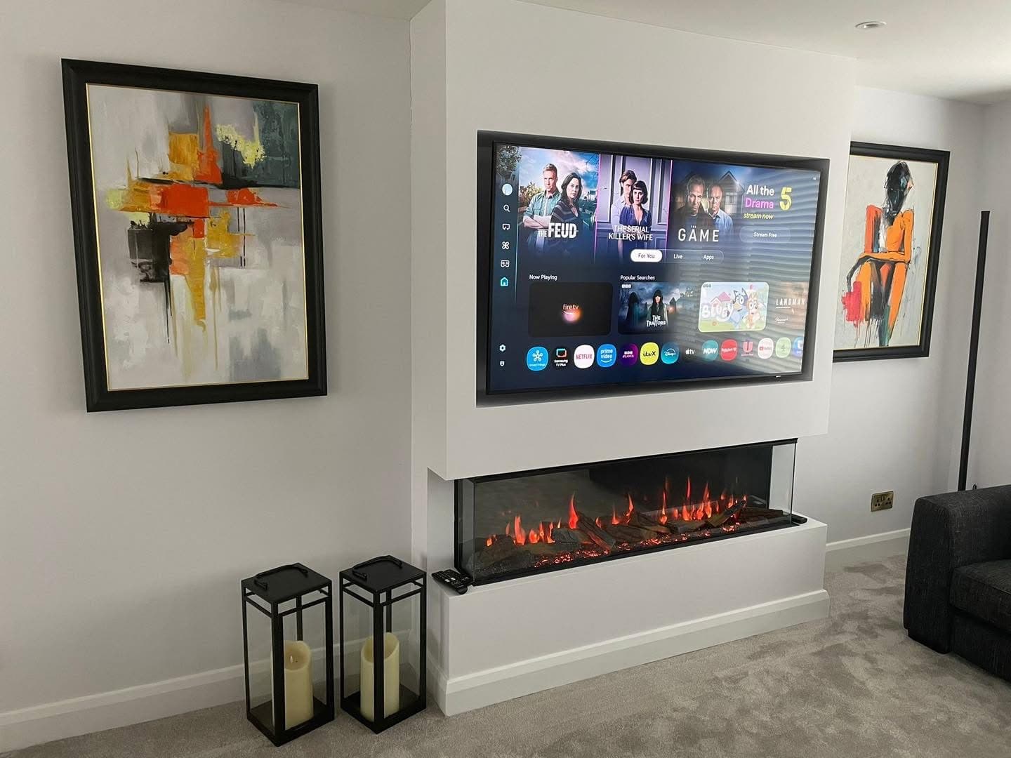 Luxury media wall installation